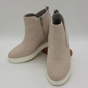 Wedge Zip Sneaker Booties with Animal print